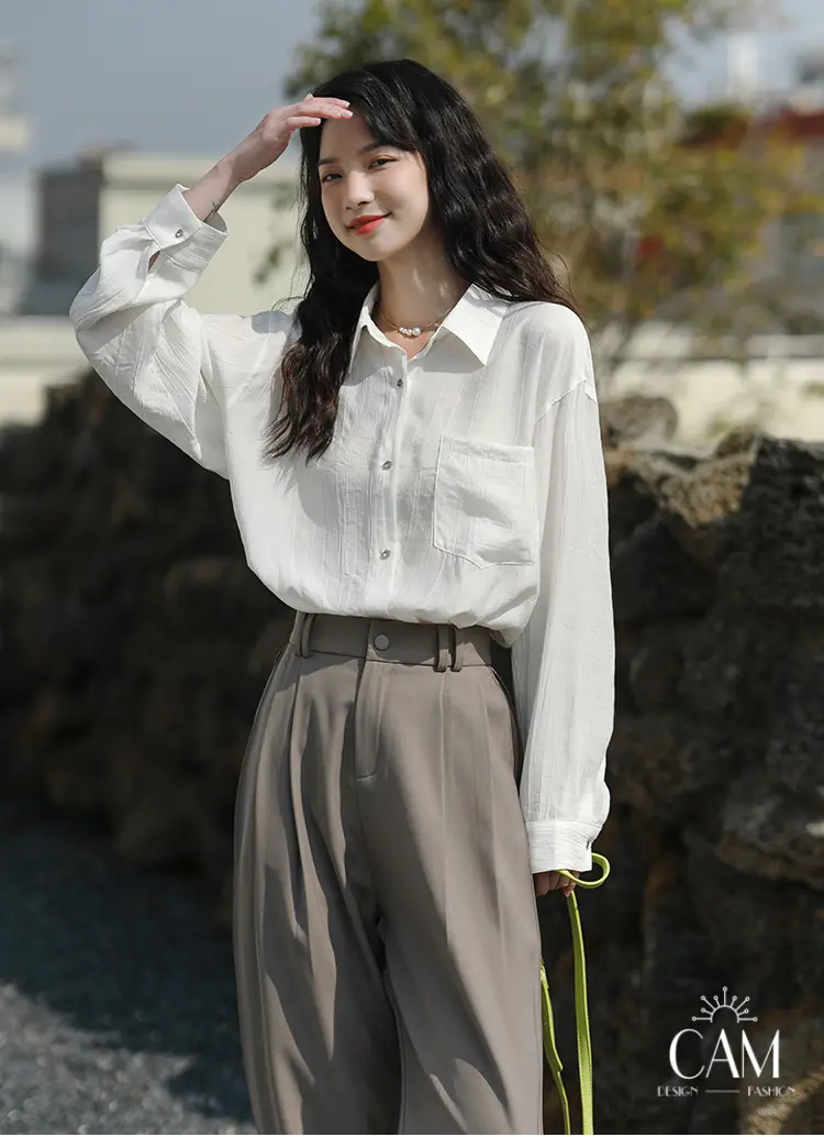 TOP 10 mẫu áo sơ mi nữ kiểu Hàn Quốc cuốn nhất 2023