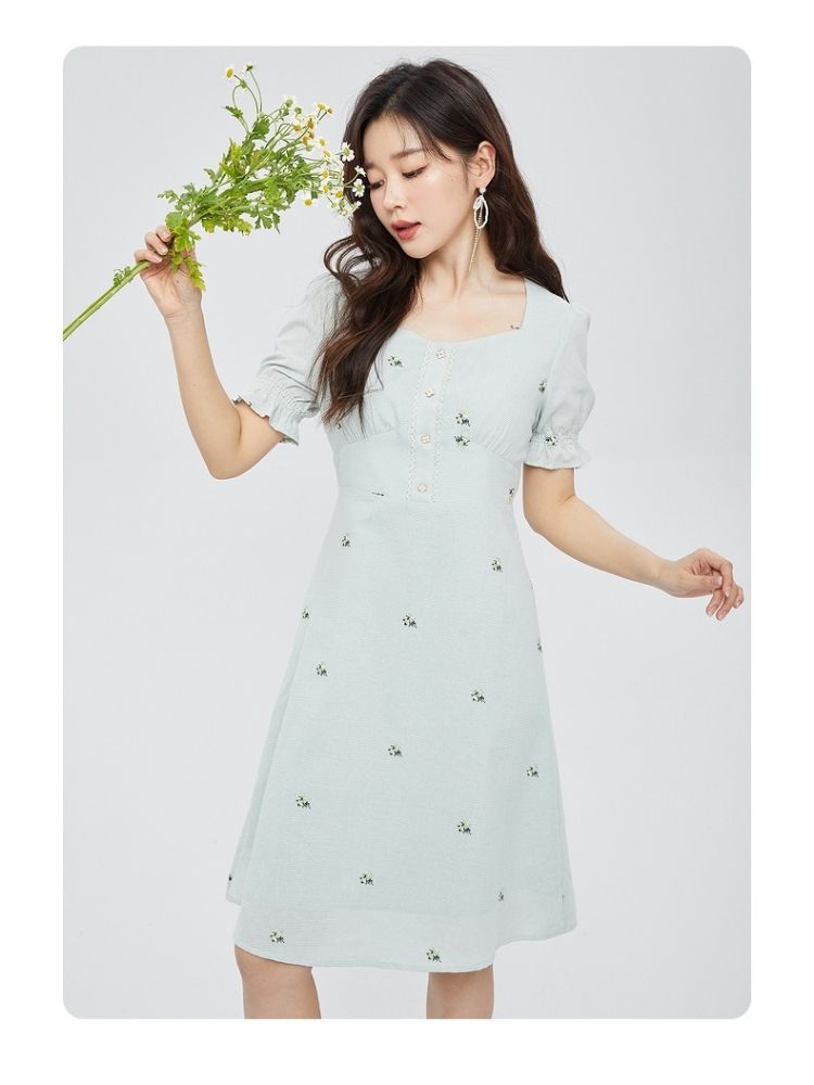 váy xòe hoa nhí Hàn Quốc D016-2
